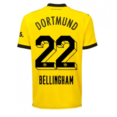 Fotbalové Dres Borussia Dortmund Jude Bellingham #22 Domácí 2023-24 Krátký Rukáv